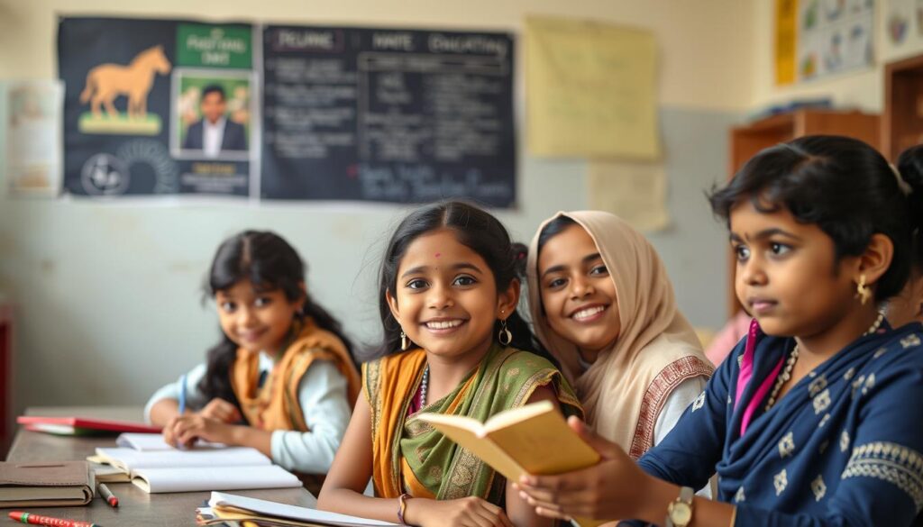 An image representing girl child education in india