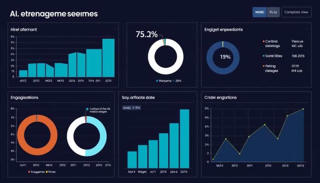 Generate an image representing ai-driven engagement metrics analysis