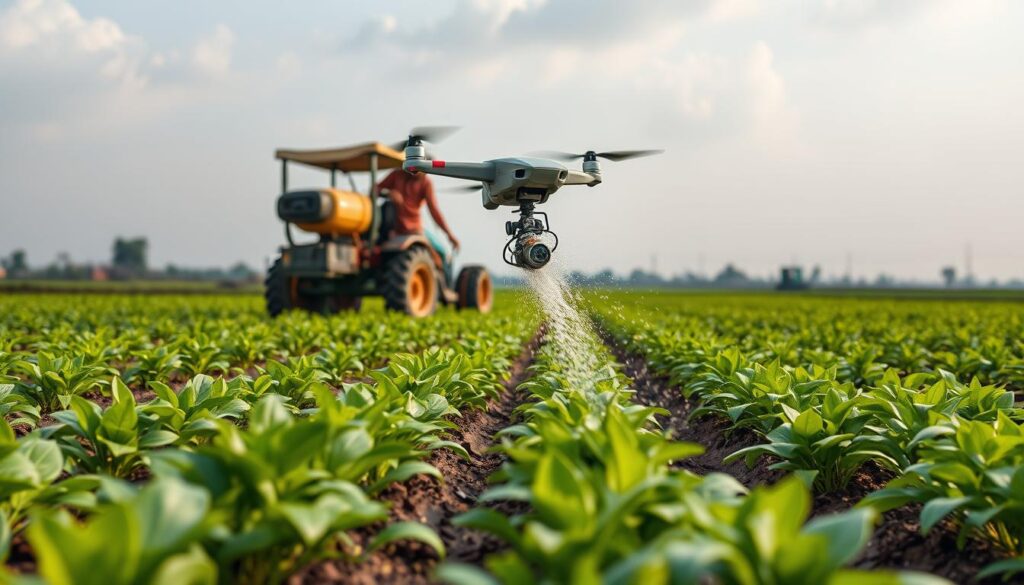 Generate an image representing indian agricultural technology startups