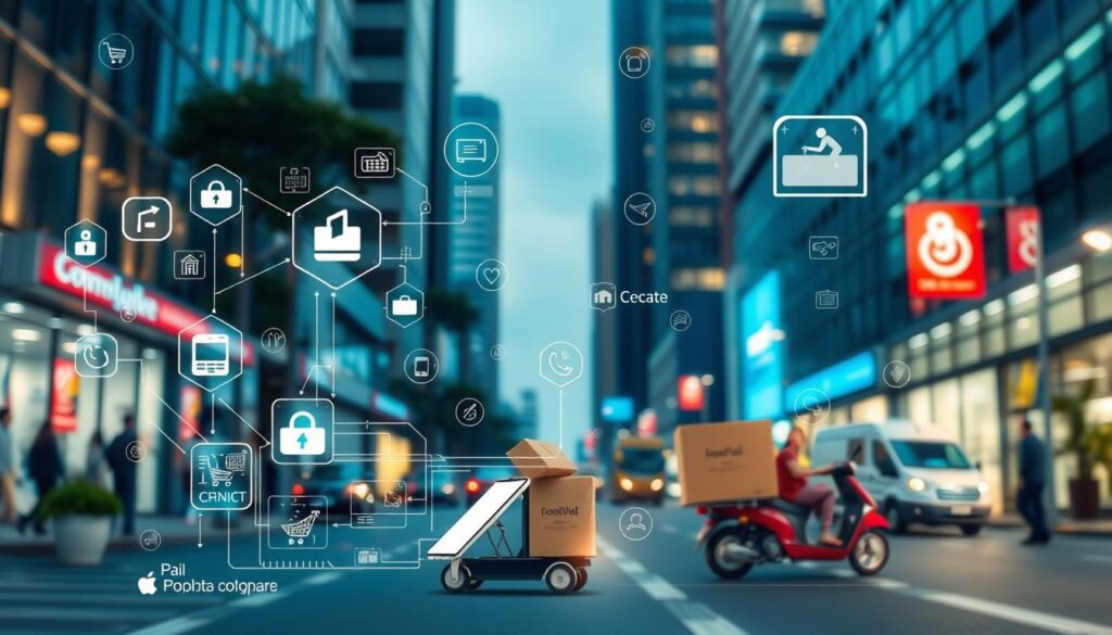 Generate an image representing indian e-commerce technology innovations