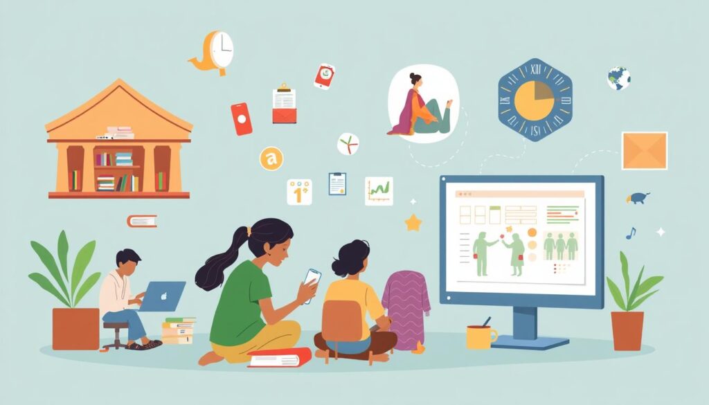 Generate an image representing digital education in india