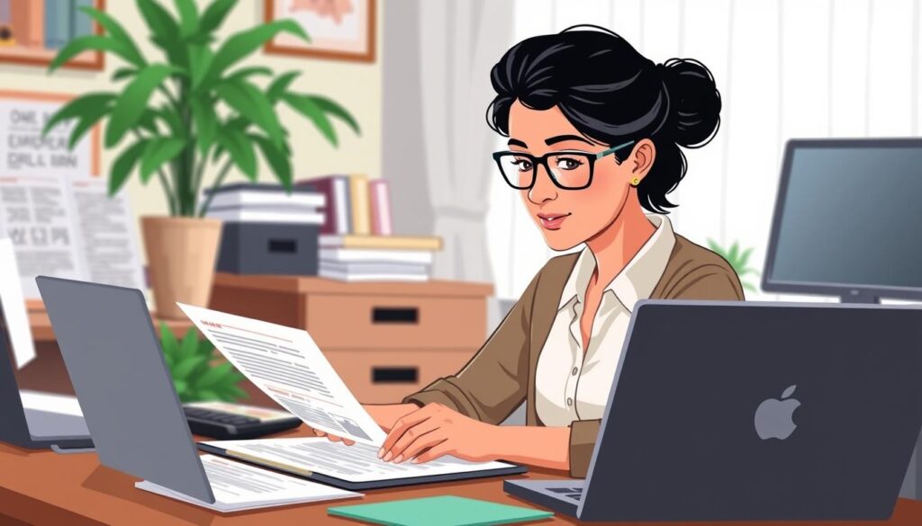 Image of a small business owner applying for a mudra loan