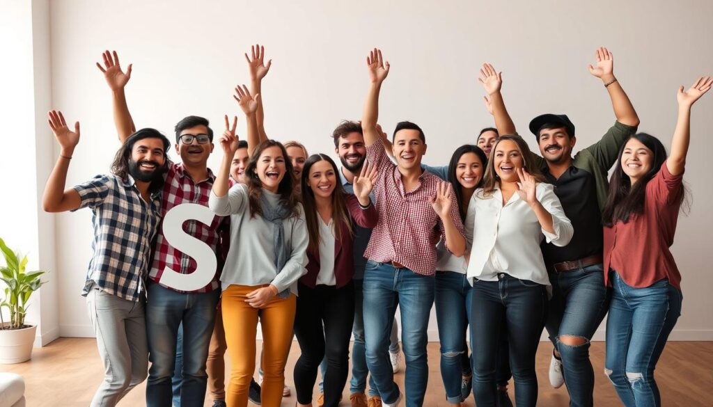 Image of a startup team celebrating their series a funding achievement