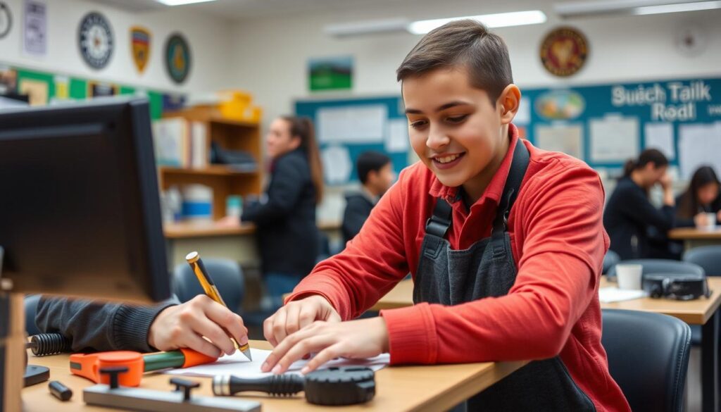 Image of a student benefiting from a government scheme for technical education