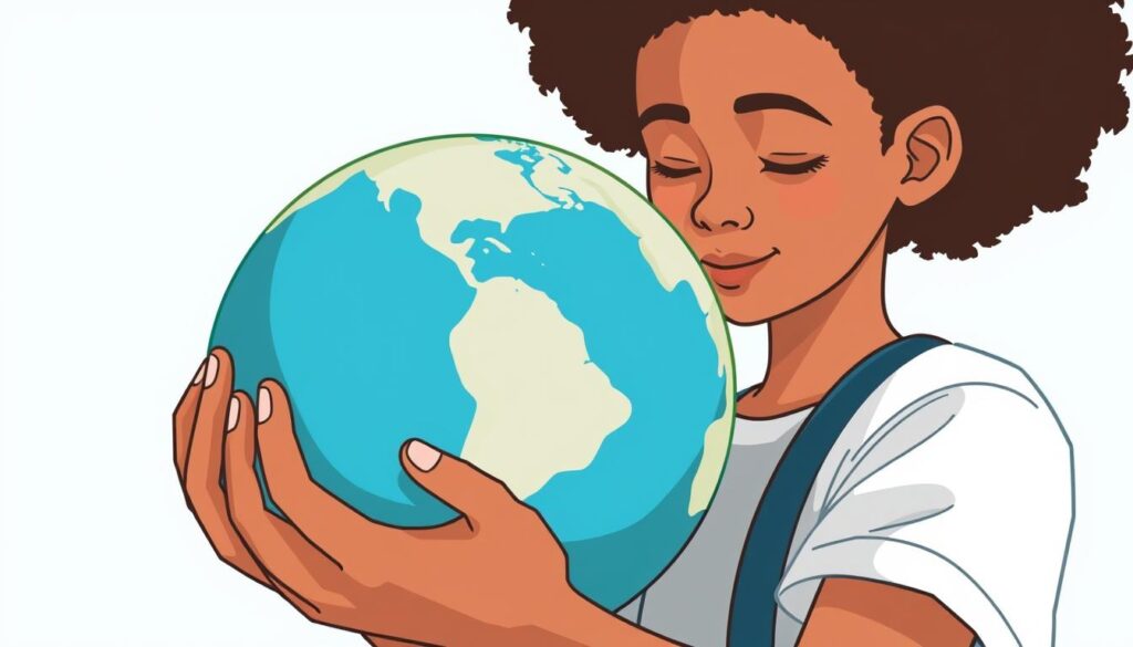 Image of a student holding a globe, symbolizing global education opportunities