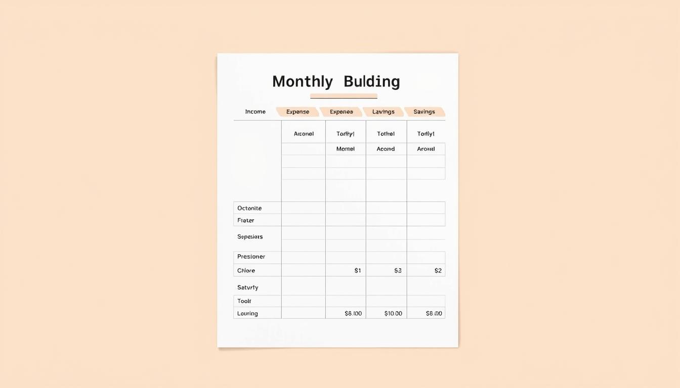 Monthly budget