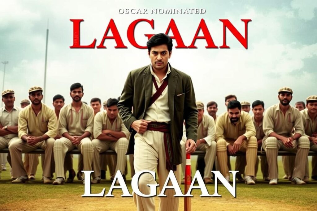 Movie poster of lagaan, an oscar-nominated bollywood film Movie poster of lagaan, an oscar-nominated bollywood film
